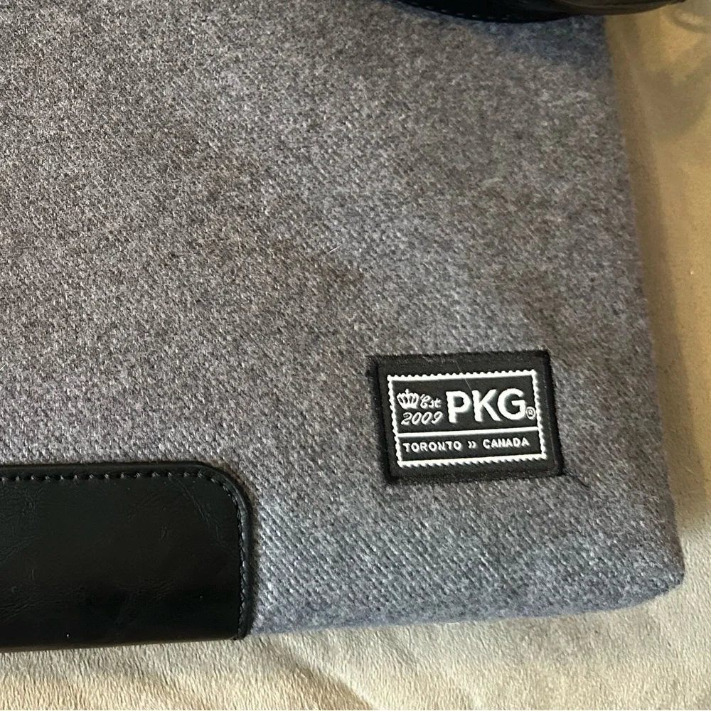 Gray and Black Laptop Bag